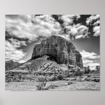 Courthouse Butte - Black & White | Poster by GaeaPhoto at Zazzle