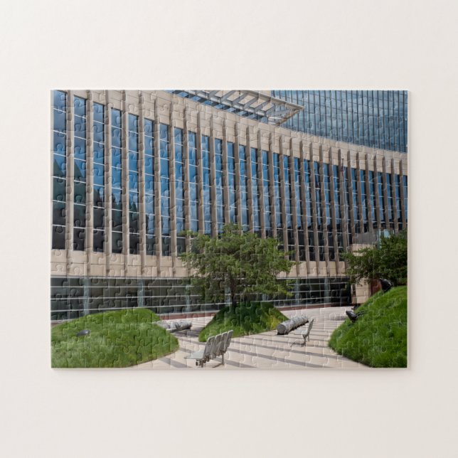 Courthouse Facade and Plaza in Minneapolis Jigsaw Puzzle (Horizontal)