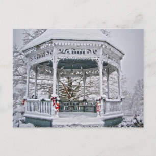 Courthouse Gazebo in the Snow Postcard