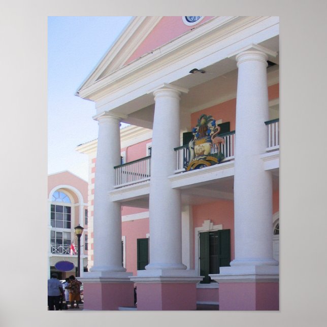 Courthouse in Nassau, Bahamas Poster (Front)