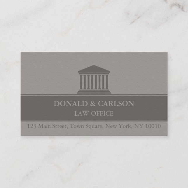 Courthouse Lawyer Attorney Business Cards (Front)