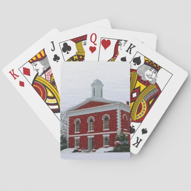 Courthouse Snow Poker Cards (Back)