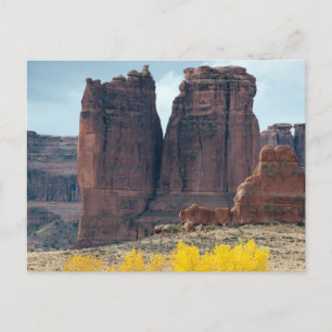 Courthouse Towers, Fall Foliage Holiday Postcard