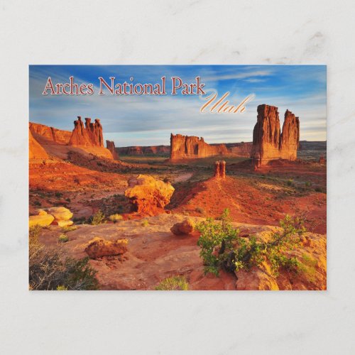 Courthouse Towers in Arches National Park Utah Postcard