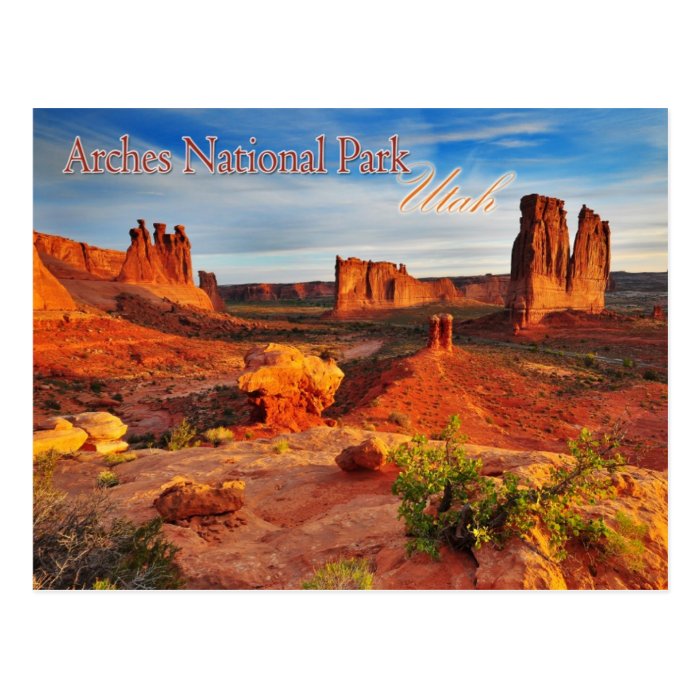 Courthouse Towers in Arches National Park, Utah Post Card