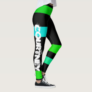 Courtney Add Your Name Abstract Art Leggings