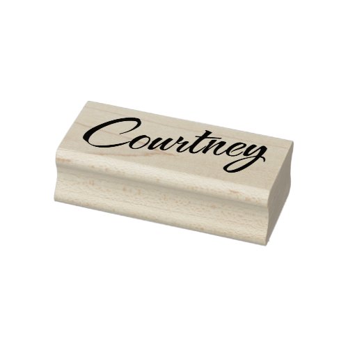 Courtney name decorative script font lettering rubber stamp