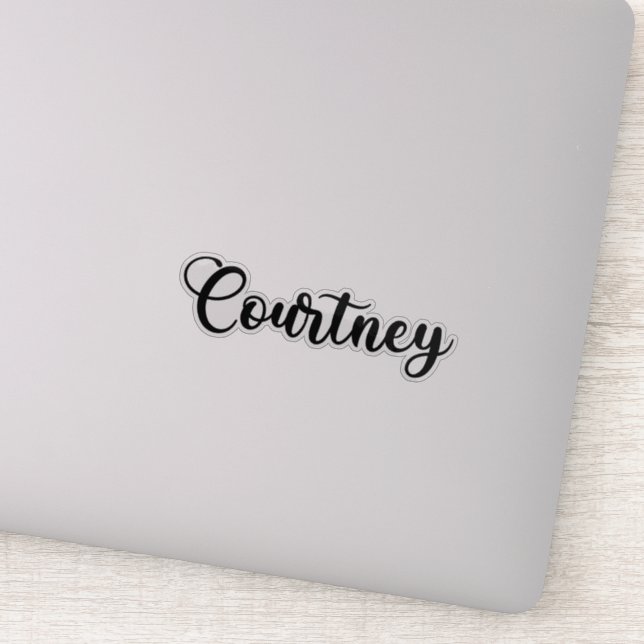 Courtney Name - Handwritten Calligraphy Sticker (Detail)