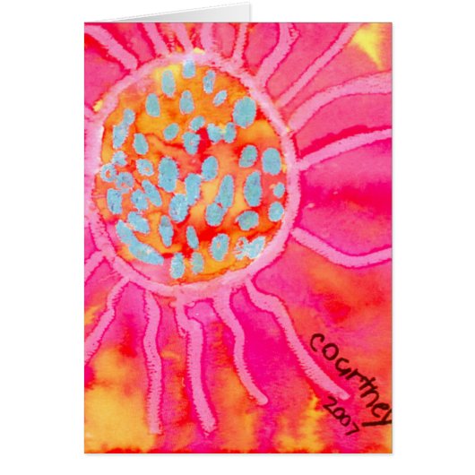 Courtney's Sun Card (Front)