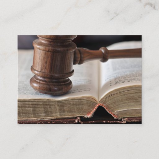 Customizable Courtroom Decisions Business Cards