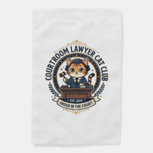 Courtroom Lawyer Cat Funny Cat Lover Design - Cour Garden Flag