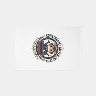 Courtroom Lawyer Cat Funny Cat Lover Design - Cour Rug
