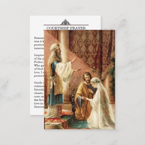 Courtship  Engagement Prayer Holy Card