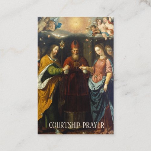 Courtship Engagement Prayer Holy Card