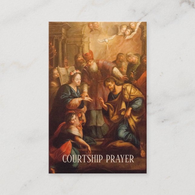 Courtship Engagement Prayer Holy Card (Front)