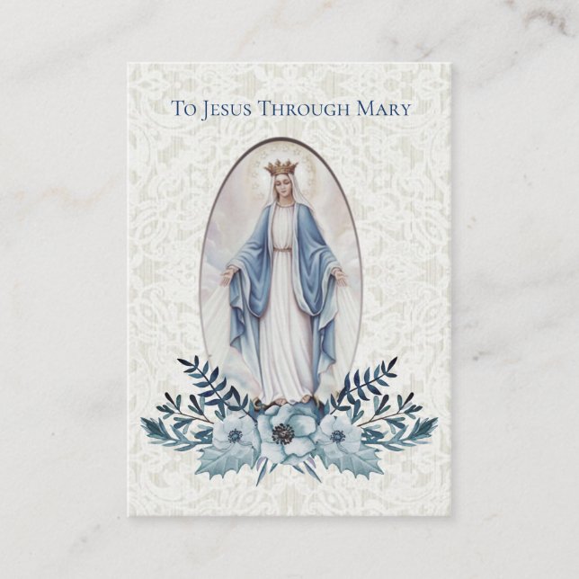 Courtship / Engagement Prayer to Mary Holy Card (Front)