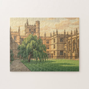 Courtyard at Oxford University  Jigsaw Puzzle