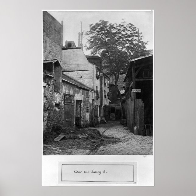 Courtyard at rue Larrey 8, Paris, 1858-78 Poster (Front)