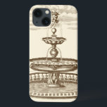 Courtyard Fountain with Ornamental Cherub iPhone 13 Case<br><div class="desc">An ornamental cherub tops this decorative courtyard fountain. Water spills out,  collecting in the individual pools of the fountain. A peaceful picture that would look amazing in any home!</div>