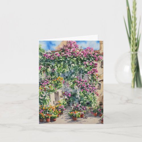 Courtyard of Flowers Mothers Day Card