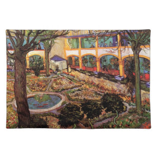 Courtyard of Hospital at Arles by Vincent van Gogh Cloth Placemat