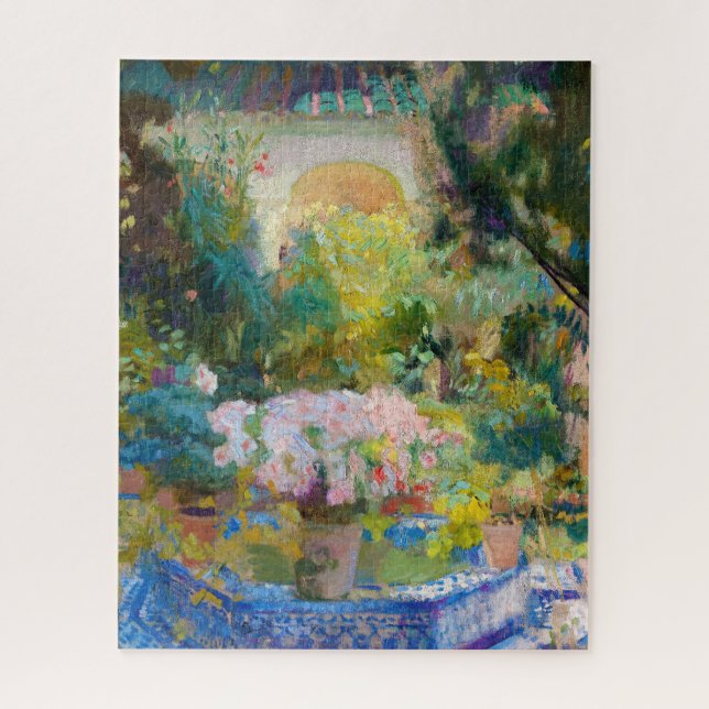 Courtyard of the Casa Sorolla by Joaquin Sorolla Jigsaw Puzzle (Vertical)