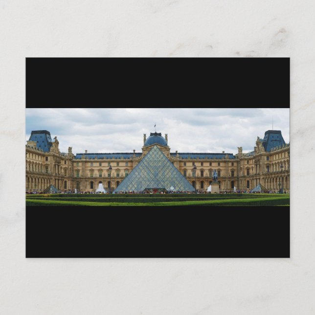 Courtyard of the Louvre Museum with the Pyramid Postcard (Front)
