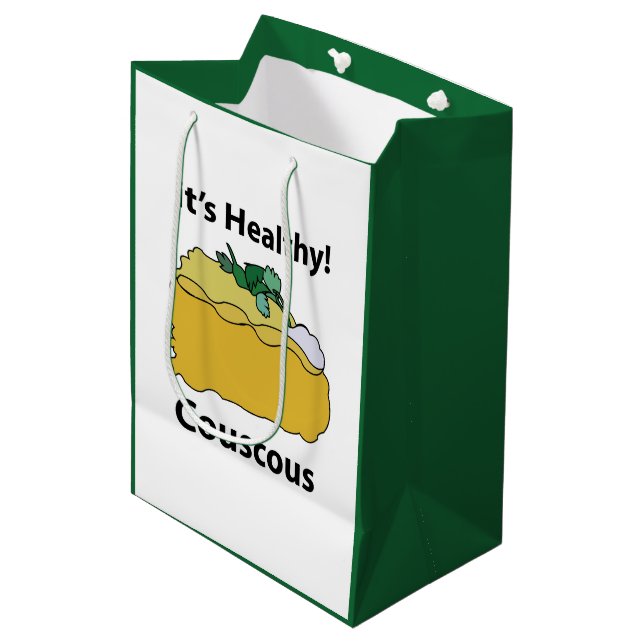 Couscous Grain Healthy Food Birthday Medium Gift Bag (Front Angled)