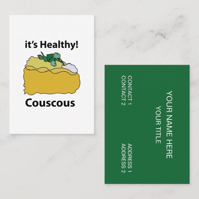 Couscous Grain Healthy Food Business Card (Front/Back)