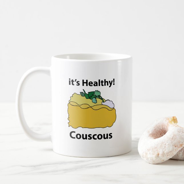 Couscous Grain Healthy Food  Coffee Mug (With Donut)