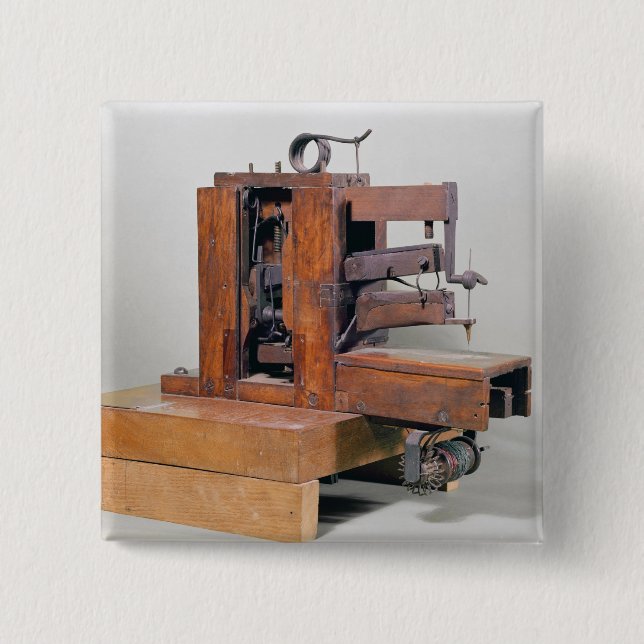 Couseuse', the first sewing machine, 1830 button (Front)
