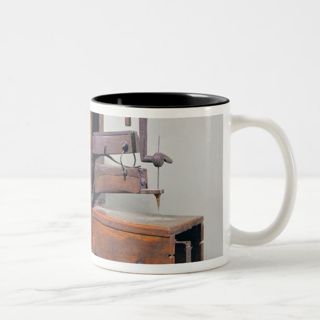 Couseuse', the first sewing machine, 1830 Two-Tone coffee mug (Right)