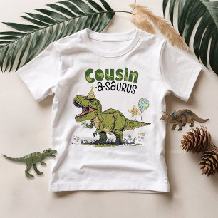 Cousin-a-saurus Dinosaur Theme Kids Birthday Party T-Shirt