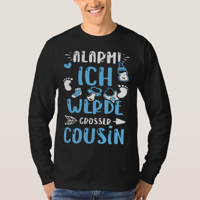Cousin Alarm Ich Werde Großer Cousin  Baby Boy T-Shirt (Front)