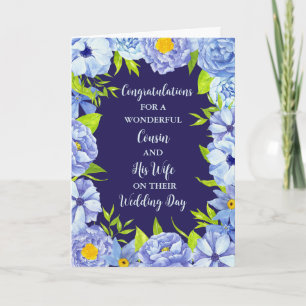 Cousin and His Wife Wedding Day Congratulations Card