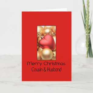 Cousin and Husband Merry Christmas card