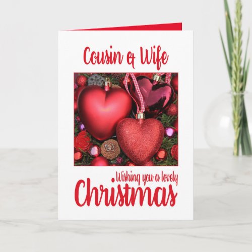 Cousin and Wife Lovely Christmas card