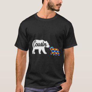 Cousin Bear Autism Awareness Love Support Family A T-Shirt