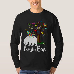 Cousin Bear Autism Awareness Love Support T-Shirt