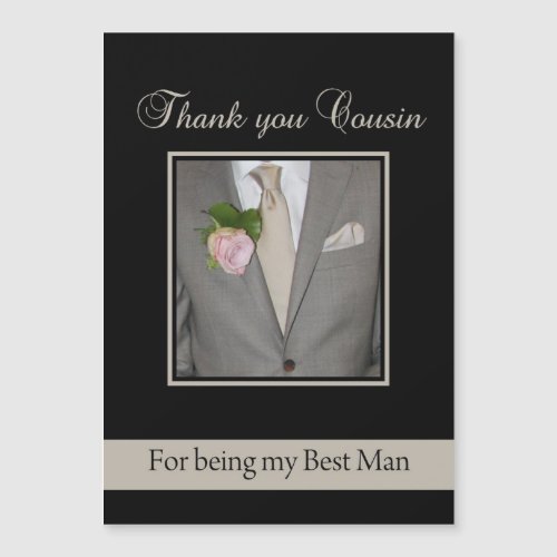 Cousin   best man thank you