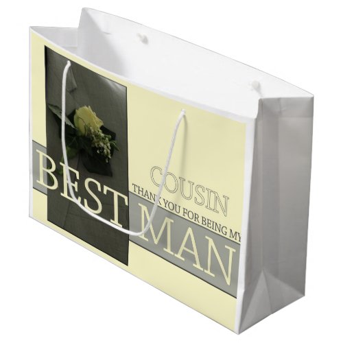 Cousin   best man thank you large gift bag