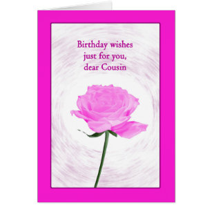 Cousin Birthday Beautiful Pink Rose