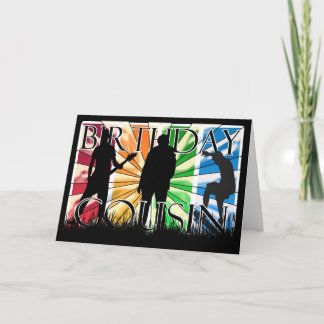 Cousin Birthday Card Male Modern