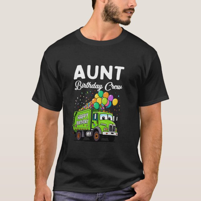 Cousin Birthday Crew Boys Garbage Truck Bday Famil T-Shirt (Front)