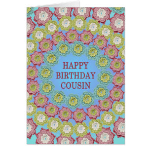 Cousin Birthday Crochet Flowers Cards