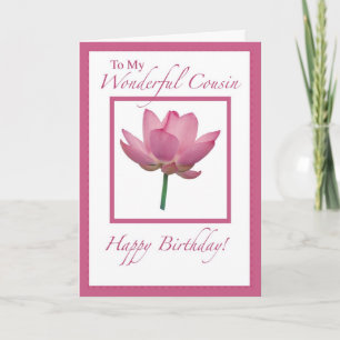 Cousin Birthday Flower Card