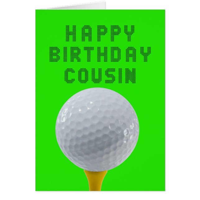 Cousin Birthday Golf Cards (Front)