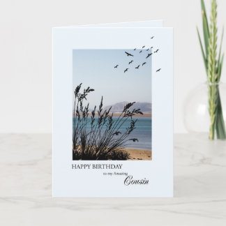 Cousin Birthday, Seaside Scene Card