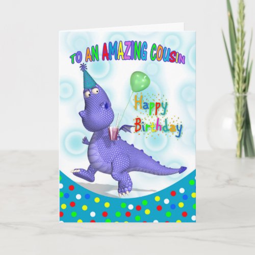 Cousin Birthday With Purple Dragon Drink And Ballo Card