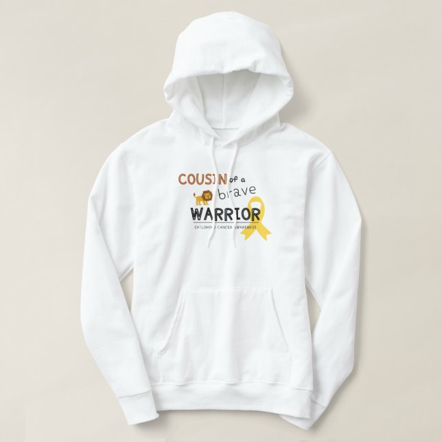 cousin brave warrior lion pullover hoodie  (Design Front)